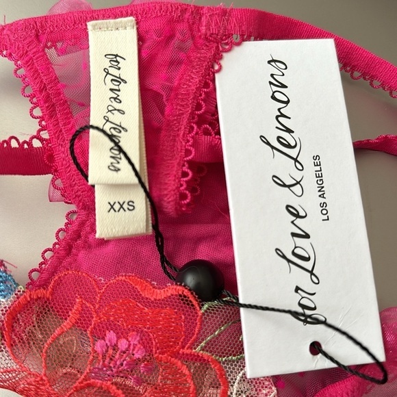 For Love And Lemons Luella Panty Sheer Lace Thong NWT XXs - Picture 3 of 3
